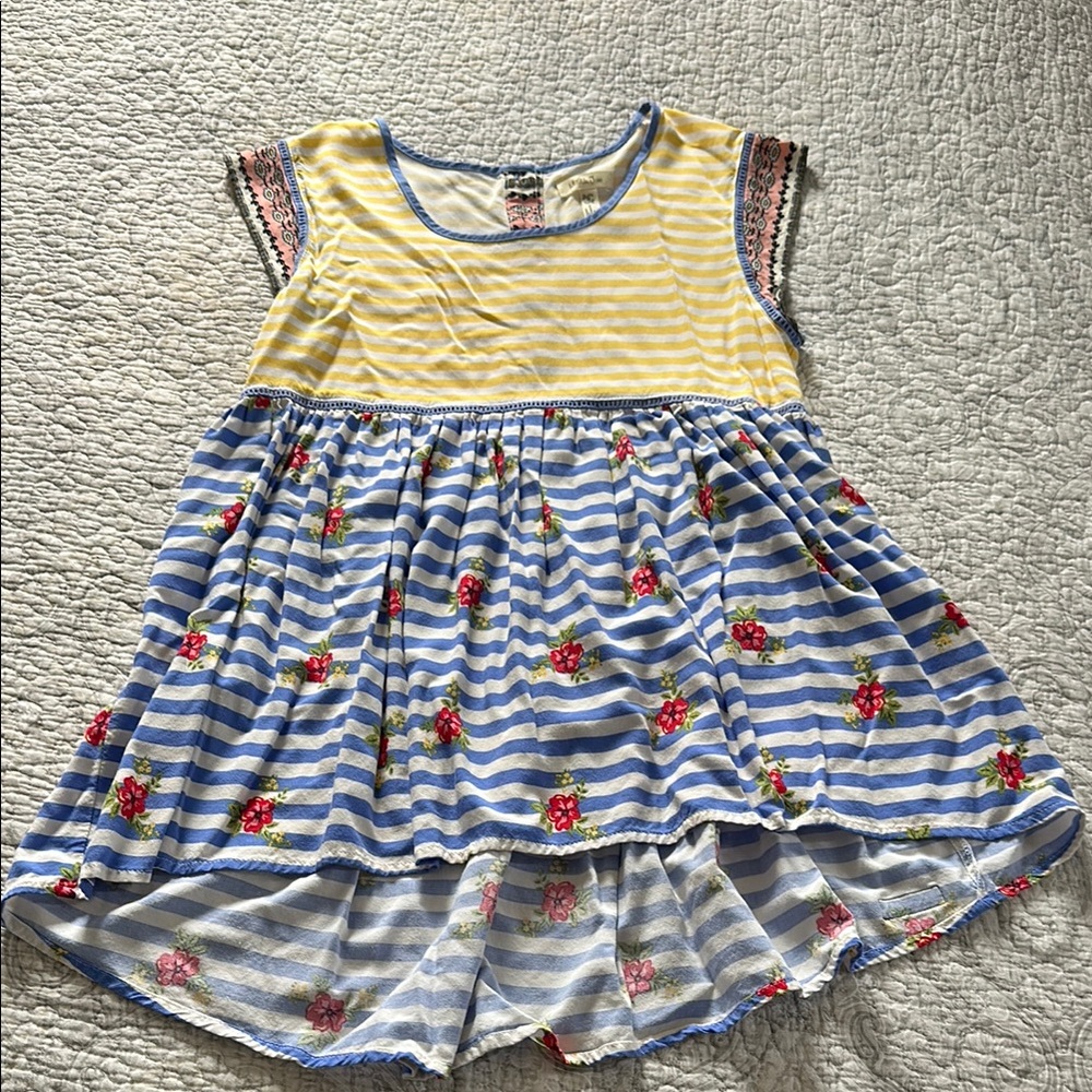 Matilda Jane Yellow and Blue Striped tunic